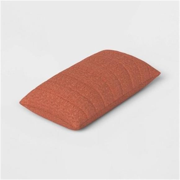Amazon.com: MIULEE Textured Boucle Throw Pillow Cover Beige  Oversized Channeled Boucle Lumbar Throw Pillow